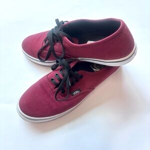 Vans Canvas Sneakers in Burgundy Deep Red Canvas, size 7.5 (w/out box)
